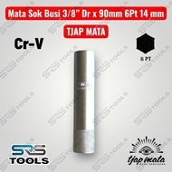 TJAP MATA Spark Plug Socket Wrench Length 90 mm 3/8 Inch 6 Pt 14 mm Shock Socket Eye/ 14mm Spark Plu