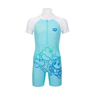 ARENA JUNIOR ARENA KUN SHORT SLEEVES SUN PROTECTION SUIT - BLUE