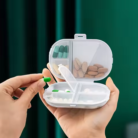 Multi-grid Medicine Storage Box Sealed Pill Box Portable Pill Box for Home Weekly Dispenser Pill Box