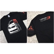 UNISEX TSHIRT MITSUBISHI LANCER CS3 BLACK