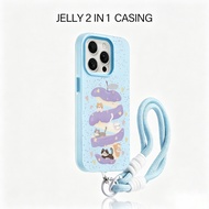 Cute 2-In-1 Apple Cat Motif Playful Casing hp Realme Note 80 P3 Lite C85 Pro 60X C75 C75X C71 Casing