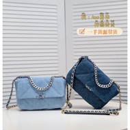 [Real Shot] Denim Bag 19bag Chain Fashion Leather Shoulder Diagonal Crossbody Casual GYSQ c0f77
