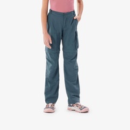 Decathlon Mountain Hiking Kids Convertible Hiking Trousers, MH500 (2in1 Pants, Quick Drying) - Quech