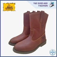 Original PAWSU High Cut Premium Leather Safety Boots P801 | Kasut Safety Pawsu 801 Oil Resistant