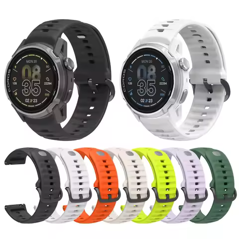 24mm 22mm Soft Silicone Watch Strap For COROS PACE 3/APEX 4 46mm/NoMad Band For COROS PACE 4 /APEX4 