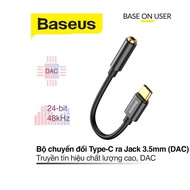 Bộ chuyển đổi Baseus L54 Type-C sang 3.5mm hỗ trợ truyền âm thanh 24-bit
