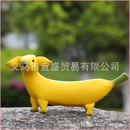 Banana Dog Ornament Decoration Resin Crafts Home Garden Decoration Design Banana Dog Sculpture Ornam