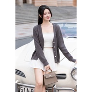 EUDORA OVERSIZED KNIT CARDIGAN IN DARK GREY