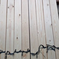 KAYU Shaved Dutch teak wood planks H 1,5cm x W 7cm x W 110cm