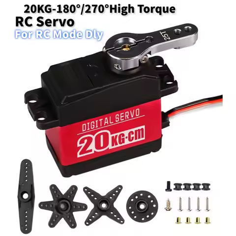 20KG 25KG 30KG 35KG 180° / 270° Large Torque Waterproof Full Metal Gear Steering Servo For RC Car Tr