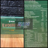 Suplemen Fitness EVOLENE Evogreen 12 sachet serving 384 gram Whey Protein Vegan