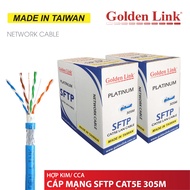 CÁP MẠNG GOLDEN LINK PLATINUM SFTP CAT 5E 305M (Xanh Dương MADE IN TAIWAN)