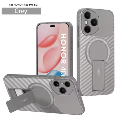 Carbon Fiber Invisible Stand Holder Built-in Magnetic Ring Case for Honor400 Pro Honor 400 Lite hono