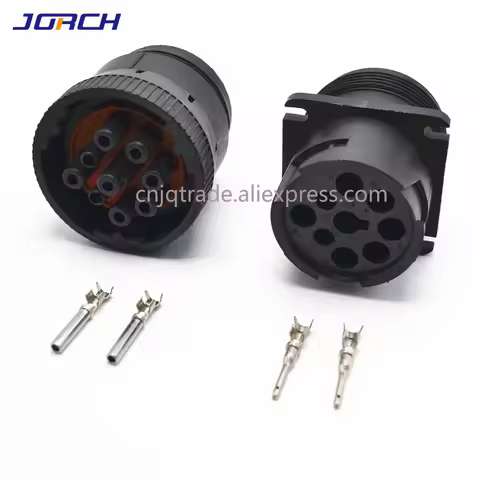 1set 9 pin HD16-9-1939S HD10-9-1939P Deutsch black circular Aviation female male connector for Track