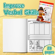 Sentence Building –Cut & Paste Sentence Scramble Workbook for Kids (Ages 4–8): Build Sentences, Word