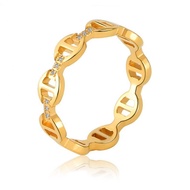 TC183 Pig nose titanium ring with needle