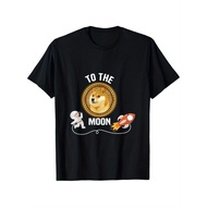 Doge Coin Doge HODL To The Moon Crypto Meme Cryptocurrency T-Shirt, Cotton Moon Shirts for Men Dad,
