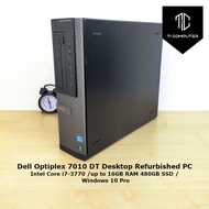 Dell Optiplex 7010 DT Intel Core i7-3770 Desktop Refurbished PC up to 16GB RAM 480GB SSD