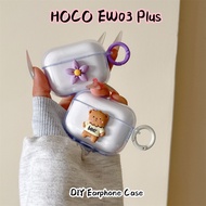 【Future star】For HOCO EW03 Plus Case Casing Soft Silicone DIY Simple Cartoon Earphone Case Cover NO.