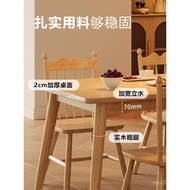 New Style 6 Eating Style 1 Meter 4 Household Rectangular Table Small Apartment 2024 Solid Wood Log D
