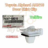 ORIGINAL Toyota Alphard ANH10 MNH10 Door Skirt Retainer Clip (White) 75397-58010