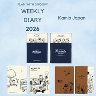[Kamio Japan] Snoopy Weekly Diary 2026 B6 – Cute Character Planner (Dec 2025 Start)