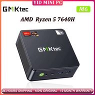 GMKtec M6 AMD Ryzen 5 7640H/6600H DDR5 4800MHz PCIe 3.0 Windows 11 Gaming PC Dual 2.5G Lan USB4