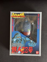 BANDAI 超級機械人大作戰 系列 XX-08 鐵人28 膠品玩具，1990年出品日本製，無論內件及外盒整體都有88%以上新淨，但始終係36年前出品之玩具，不多不少實有少少瑕疵，實物如圖有圖有真相！