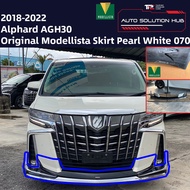 Original Modellista Skirt Toyota Alphard AGH30 2018-2022 (Original Used) Pearl White 070 Material AB