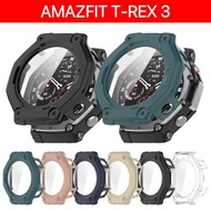 Amazfit T Rex 3 Hard PC With Tempered Glass Protector Casing Amazfit T-Rex3 Trex3 T Rex3 Full Covera