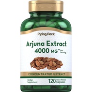 Piping Rock Arjuna Extract | 4000 mg | 120 Capsules | from Arjuna Bark Herb | Concentrated Herbal Su