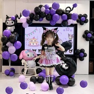 65pcs Sanrio Kuromi Balloon Set Sweet And Spicy Girl Party Decoration Happy Birthday Decoration 40in