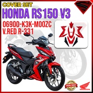 100% ORIGINAL HONDA RS150 V3 COVERSET COVER SET R-331 RED/BLACK NON STICKER 06900-K3K-M00ZC