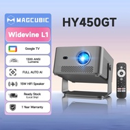 Magcubic HY450GT Smart Projector Google TV OS 1080P Native Support 4K 60Hz HDR10 HLG 1300ANSI Auto F