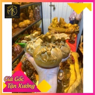 Jade wood money statue, size 10-9-9