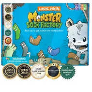 Monster Sock Factory Multiplication and Division Game - Fun Math Board Game for 6-10 Year Olds, Easy
