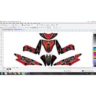 Old mio soul decal sticker striping mio soul decal mio soul sticker mio soul AKATSUKI full bo sticke