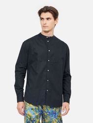 Solid Cotton Tuxedo Shirt