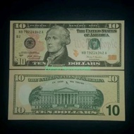 Koleksi Unik Kuno Asing USD 10 Dollar USA Amerika Serikat