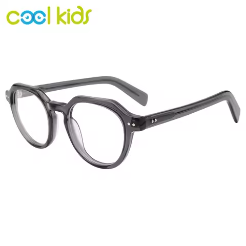 COOLKIDS Unisex Eyewear Acetate Owl Shape Frame Optical Tortoise&Transparent Dark Color Design Eyegl