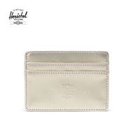 Herschel Charlie Rfid Vegan Leather Wallet Champagne Metallic Floral Us Os