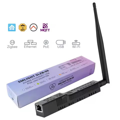 Zigbee 3.0 to Ethernet SMLIGHT SLZB-06 USB,and WiFi gateway coordinator with PoE, works with Zigbee2