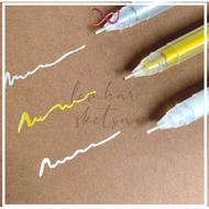Gold & white gel pen, premium aesthetic pen