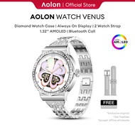 Aolon Venus Ladies Smart Watch AMOLED Screen Diamond Bluetooth Waterproof Sports DIY Watch Face Smar