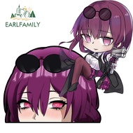 EARLFAMILY 13cm Ahegao Kafka Peek Fanart Car Sticker Interesting Scratch-Proof Rear Windshield Motor