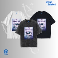 SANZ kpop IVE oversize & slimfit stonewash washed tshirt black white longsleeve IVE CONCERT-1