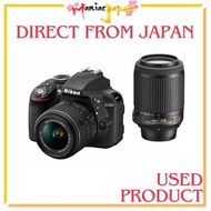 [ Used Camera from Japan ] [ DSLR Camera ] Nikon D3300 Double Zoom Kit Black D3300WZBK