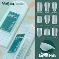NAILPOP 240pcs Matte Fake Nails NO Polishing Press on False Nails Medium Short Design High Matt Soft Gel Nail Tips for Extension