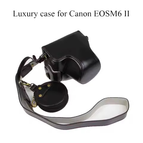 Pu Leather Camera Bag Body For Canon EOS M6 II EOSM6 II M6 Mark II Camera case Protective Body Cover