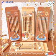 ELO 8Pcs HB Pencil, Capybara Graffiti/Painting Drawing Pencil, Smooth Writing With Rubber Head Stati